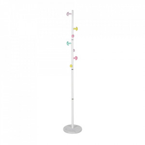 Cuier de podea, alb, 37x173 cm - TP256453