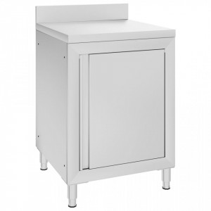 Dulap comercial cu blat de lucru, 60x60x96 cm, otel inoxidabil - V147229V