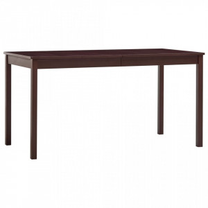 Masa de bucatarie, maro inchis, 140 x 70 x 73 cm, lemn de pin - V283401V