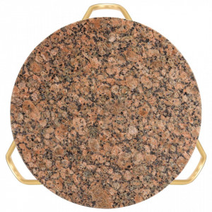 Masuta de cafea rosu 40x40x40 cm piatra naturala aspect marmura - V286445V
