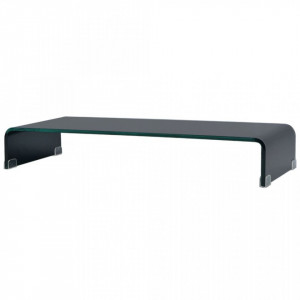 Suport TV/monitor din sticla, 80 x 30 x 13 cm, negru - V244137V