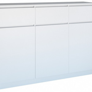 TECOA105 - Comoda 120 x 40 x 97 cm, Alb-Mat
