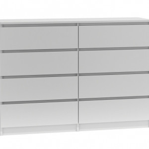 TECOA124 - Comoda 138 x 40 x 97 cm, Alb-Mat
