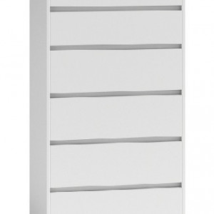 TECOA126 - Comoda 70 x 43 x 139 cm, Alb-Mat