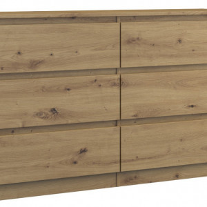 TECOAR119 - Comoda, 120x 30 x 77 cm, Stejar Artisan, PAL
