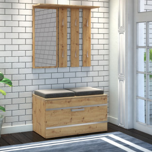 TECUIAR104 - Set Cuier hol 85 x 35 x 180 cm - Stejar Artisan