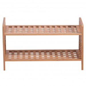 Bancă, băncută, pantofar cu rafturi, bambus, 60x27x35 cm - TP228007