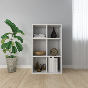 Biblioteca/Servanta, alb extralucios, 66 x 30 x 97,8 cm, PAL - V800348V
