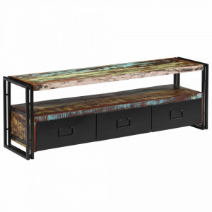 Comoda TV din lemn masiv reciclat 120 x 30 x 40 cm - V244844V