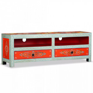 Comoda TV, lemn masiv de mango, pictata manual - V244595V