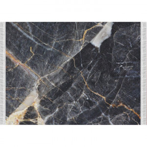 Covor, marmură neagră, 80x200 cm - TP229119