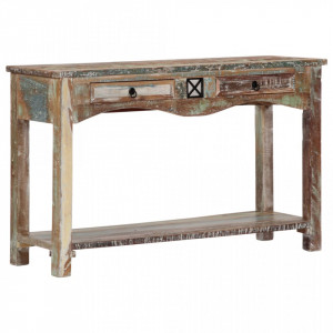 Masa consola, 120 x 40 x 75 cm, lemn masiv reciclat - V247925V