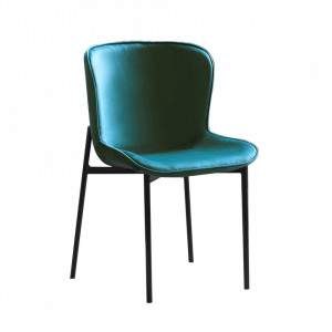 Scaun de masă, ţesătură de catifea smarald - TP297848