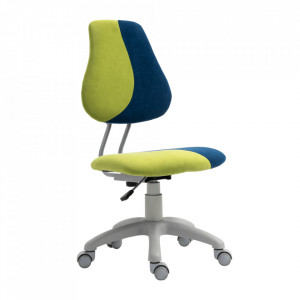 Scaun rotativ reglabil, verde, albastru și gri, - TP277606