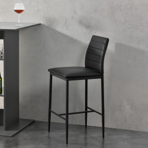 Scaune de bar, set 2 buc, negru - P69369742
