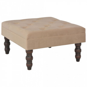 Taburet, bej, 60 x 60 x 36 cm, catifea - V247552V