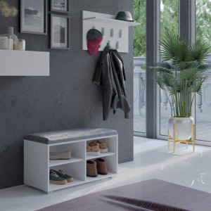 TEBAA108 - Bancuta, pantofar, 85 x 35 x 45 cm, Alb, PAL