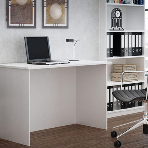 TEBIA107 - Birou, masa de scris 120 x 60 x 74 cm, Alb-Mat