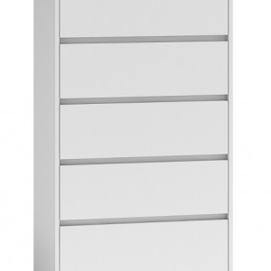 TECOA144 - Comoda, 70 x 43 x 124 cm, Alb, PAL