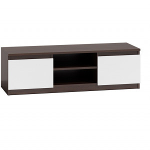 TECOTVM-A102 - Comoda TV 120 x 40 x 36 cm, Wenge-Alb-Mat