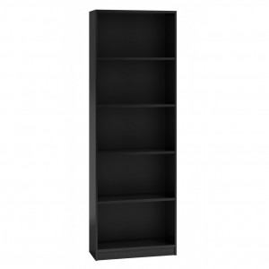 TERAN103 - Raft, biblioteca 40 x 30 x 182 cm, Negru-Mat