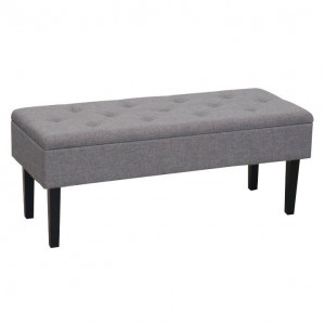 Bancă, băncuţă cu spaţiu pentru depozitare, gri, 109x43x43 - TP221288