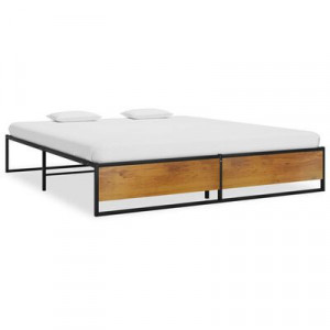 Cadru de pat, negru, 160x200 cm, metal - V324817V