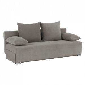 Canapea extensibilă, ţesătură gri maro taupe, 195x88x70/90 cm - TP221690