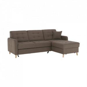 Colţar reversibil, maro, 230x87/164x88 cm - TP256113
