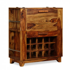 Dulap bar din lemn masiv de sheesham, 85 x 40 x 95 cm - V243948V