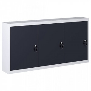 Dulap de scule de perete, gri & negru, metal, stil industrial - V145353V