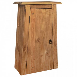 Dulap suspendat baie, lemn masiv de pin reciclat, 42x23x70 cm - V246039V