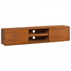 Dulap TV montat pe perete, 135 x 30 x 30 cm, lemn masiv de tec - V289085V