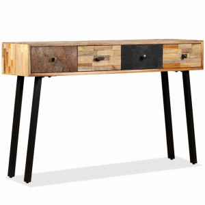 Masa consola Lemn masiv de tec reciclat 120x30x76 cm - V245403V
