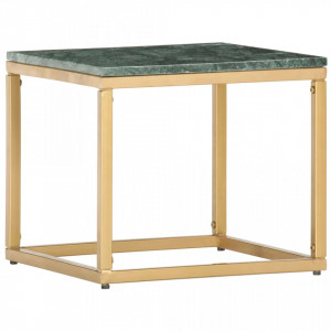 Masuta cafea, verde, 40x40x35 cm, piatra naturala, aspect marmura - V286437V
