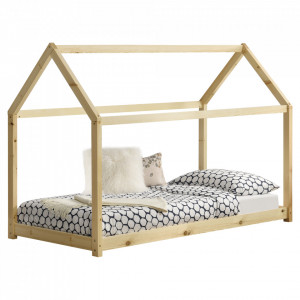 Pat copii lemn de brad, culoarea bradului natur - P57820288