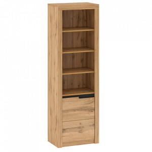 Raft, culoarea stejar, stânga, 63x39,7x197,2 cm - TP263955