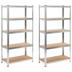 Rafturi de depozitare, 2 buc, 90 x 40 x 180 cm, MDF - V144812V