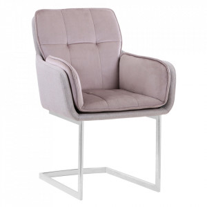 Scaun bucătărie, catifea Velvet gri maroniu TAUPE/material textil - TP264921