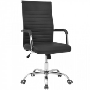 Scaun pentru birou din piele artificiala 55x63 cm, Negru - V20124V