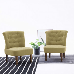 Scaun stil frantuzesc, verde, material textil - V282126V