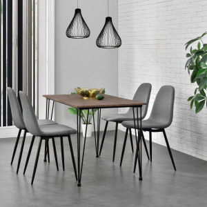 Scaune design, set 2 buc, gri - P54792270