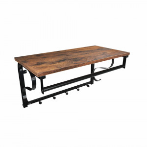 SORAI19 - Raft carti, cuier, biblioteca stil Industrial, 60 x 30 x 31.7 cm