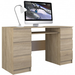 TEBIS101 - Birou, masa de scris 130 x 51 x 76 cm, Sonoma