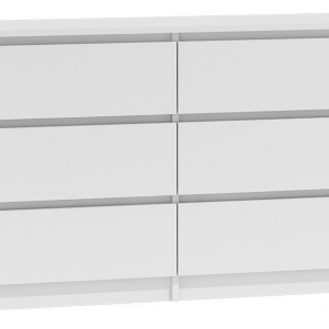 TECOA122 - Comoda 120 x 30 x 77 cm, Alb-Mat