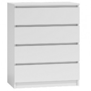 TECOA132 - Comoda 70 x 40 x 97 cm, Alb-Mat