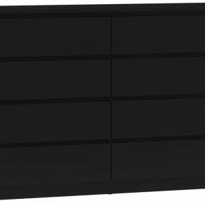 TECON104 - Comoda 138 x 40 x 97 cm, Negru-Mat