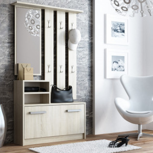 TECUIS105 - Set Cuier hol 85 x 24 x 180 cm - Sonoma