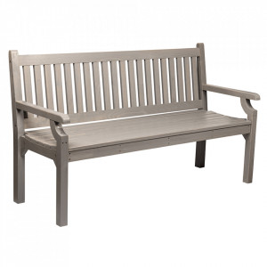 Bancă, băncuță de grădină, gri, 124 cm - TP277768