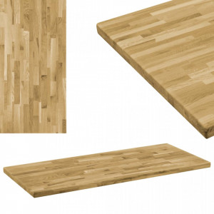 Blat masa, lemn masiv de stejar, dreptunghiular, 44mm 140x60cm - V246002V